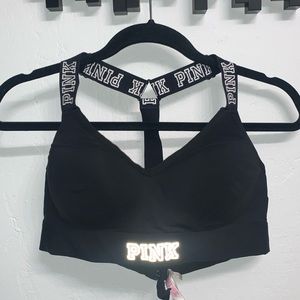 Pink VS padded sports bra size L